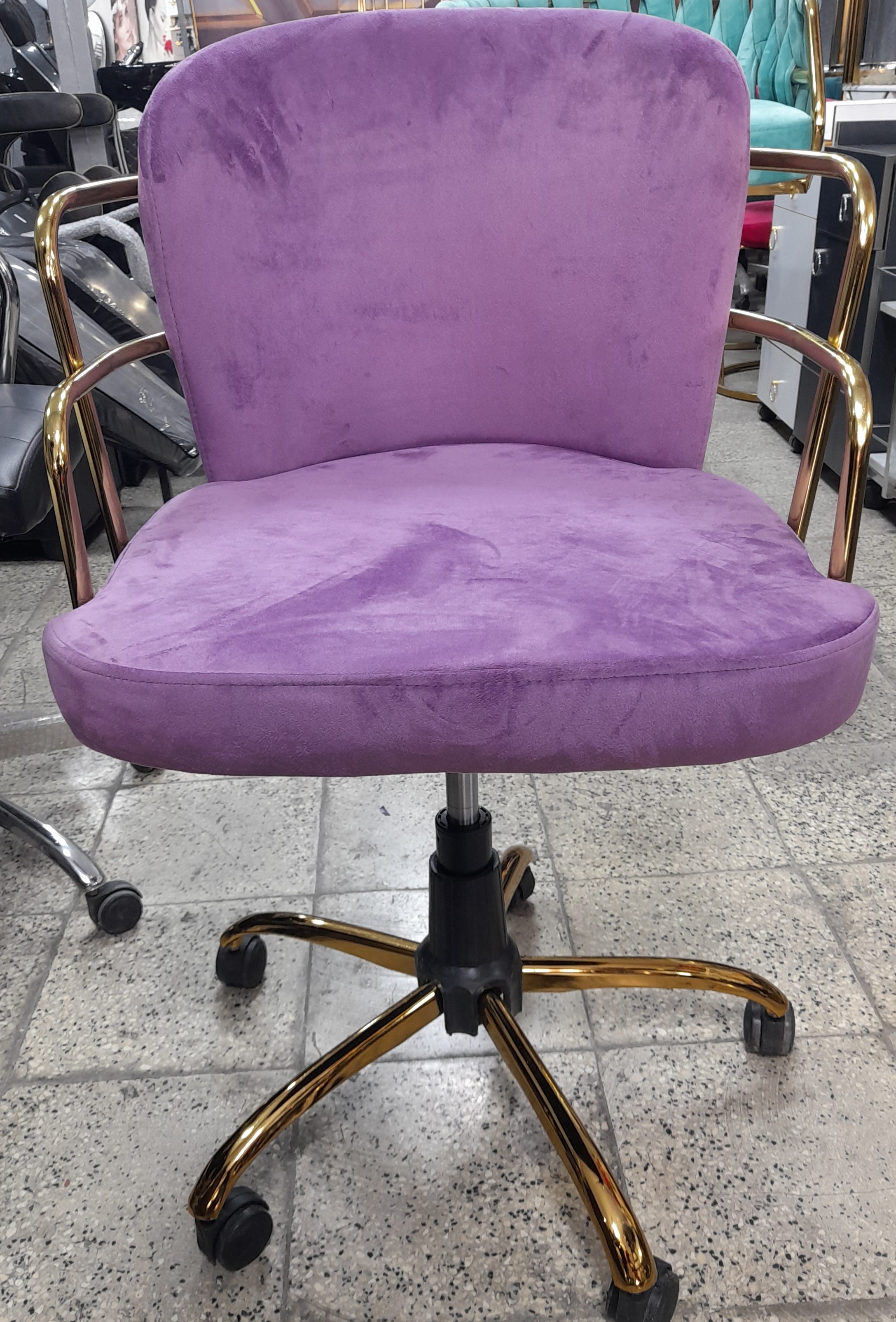 صندلی آرایشگاهی جک دار پلانتر(پارچه خارجی دیاموند)رنگ بندی مختلف ارسال به سراسر ایران