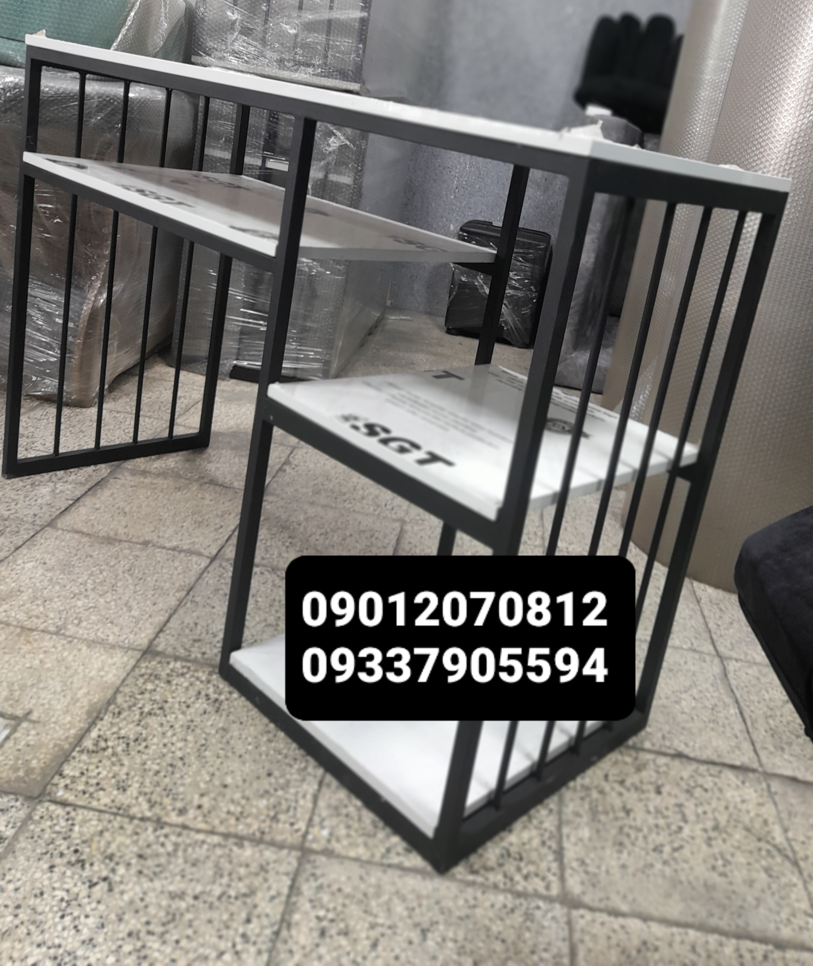میز ناخن تک نفره آرایشگاهی نرده ای فلز مشکی ارسال به سراسر ایران امکان خرید حضوری